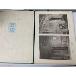 Belcher & Macartney: 'Later Renaissance Architecture in England', london Batsford, in six parts of loose folio form including plates and photographs, Twelve volumes of The Wren Society architectural books, and other architectural books and folios  