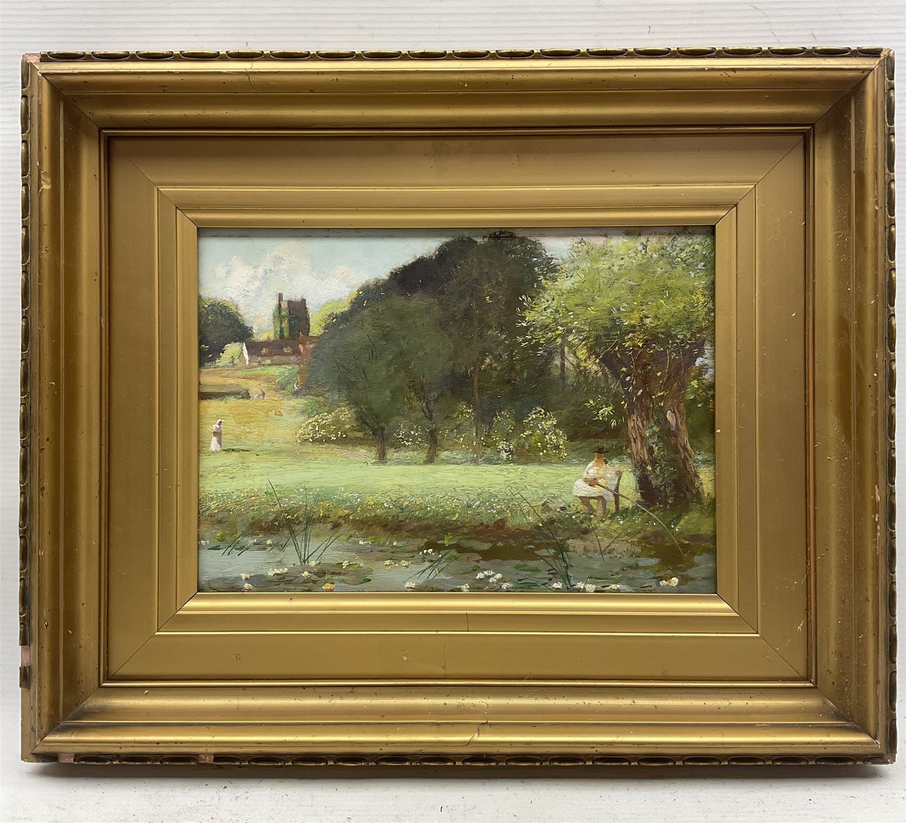 Sir David Murray (Scottish 1849-1933): The Fisherman, oil on panel unsigned, inscribed in a later hand verso 19cm x 27cm 