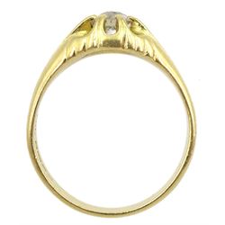18ct gold single stone old cut diamond ring, Birmingham 1967, diamond weight approx 0.95 carat
