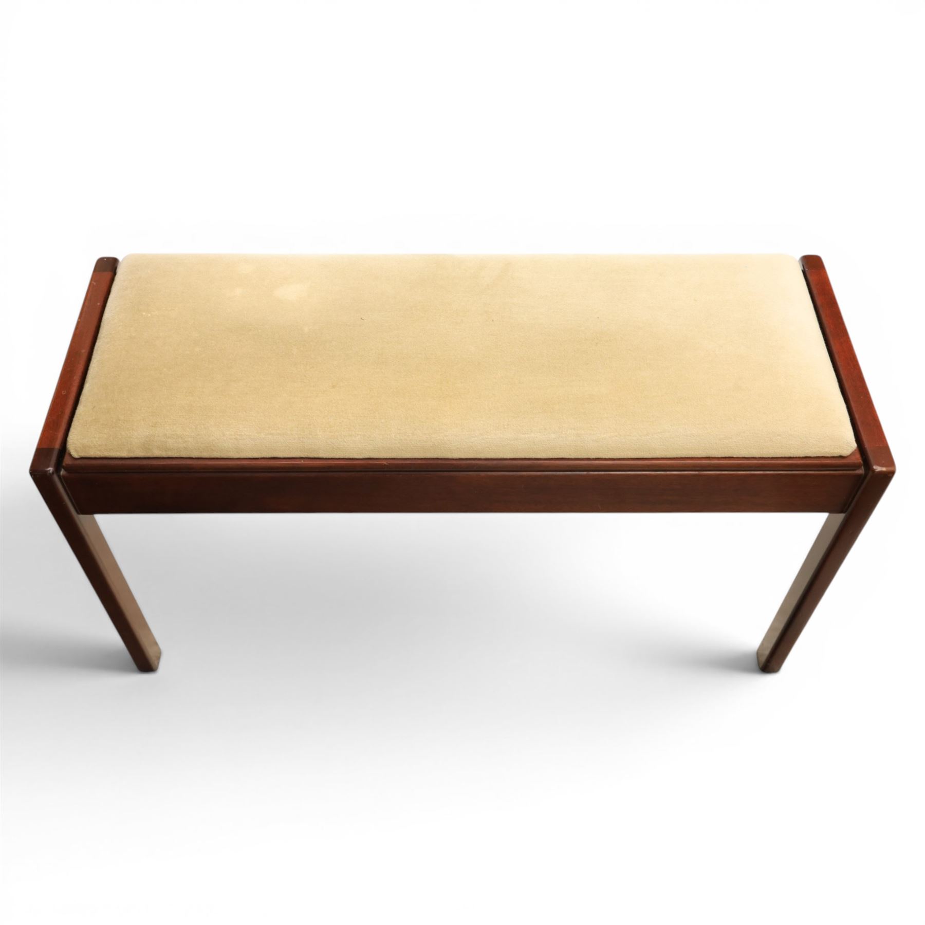 Wilh. Steinmann - 20th century East German mahogany veneered upright piano, together with matching stool