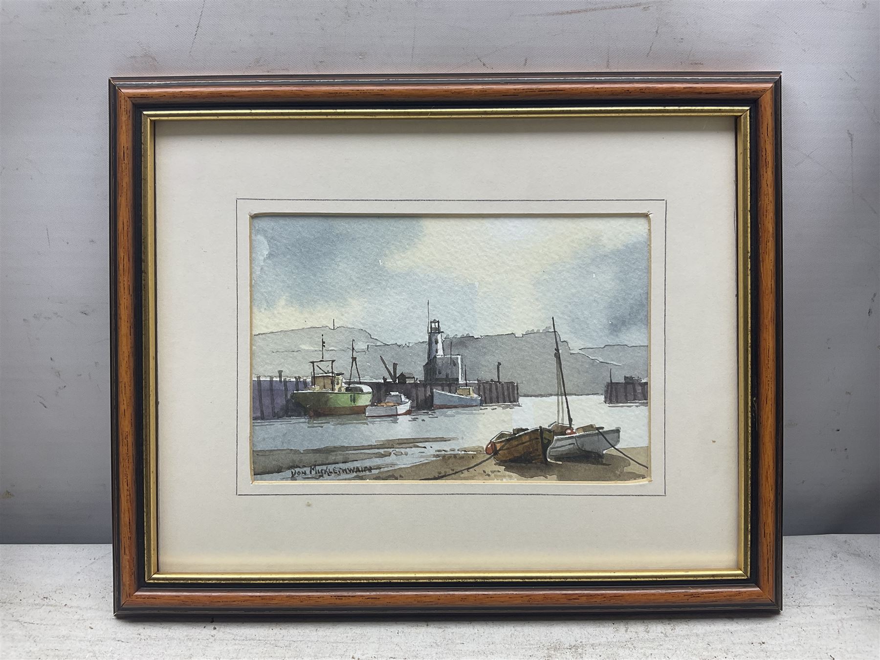 Don Micklethwaite (British 1936-): 'Inner Harbour - Scarborough' 'Cayton Bay' and 'Blenheim', two watercolours and one pen and ink sketch signed, all with titles verso max 21cm x 30cm (3)