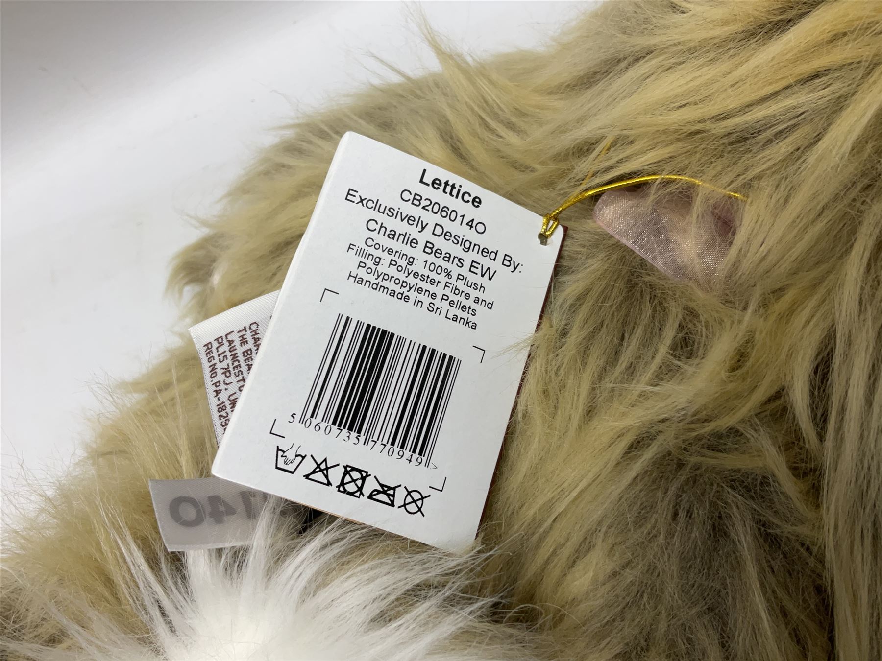 Charlie Bears - 'Gum Drop' CB2052360; 'Lettice' CB2060140; and 'Hop' CB185179B; all with labels (3)