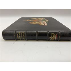 Balaschoff & Herbillon: L'Armee Allemande Sous L'Empereur Guillaume II. 1890 Paris. Forty-five laid-in chromolithograph plates together with numerous text illustrations. Oblong folio. Full moroccan leather and gilt binding with painted English Royal Crest to front cover and a.e.g.