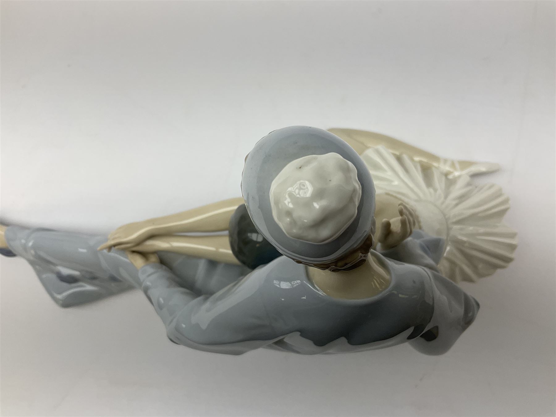 Lladro figure, Closing Scene, modelled as a clown and ballerina, year issued 1974, year retired 1996, no 4935, H24cm 