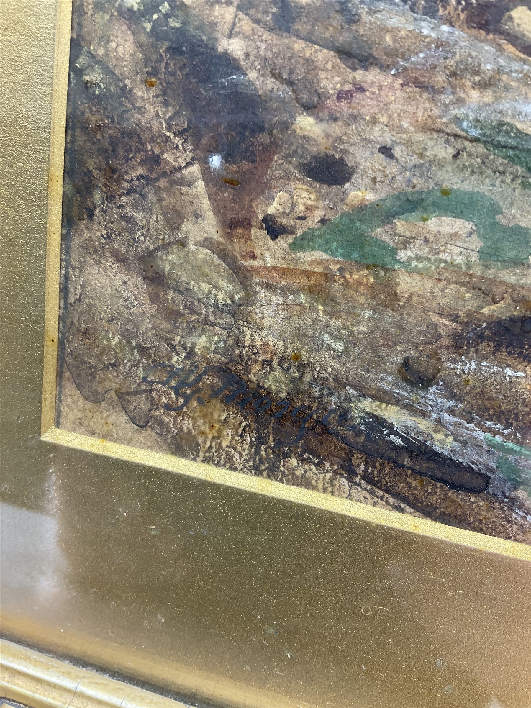 Alfred George Morgan (British 1848-1930): Rigg Mill Whitby, watercolour signed 45cm x 29cm