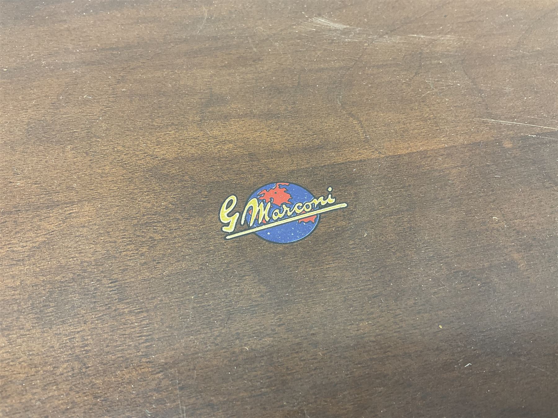 1930s Marconi model 296 valve radio, with Bakelite knobs and trim and 'M' over speaker fret, H40cm W46cm D27cm, together with 1930s Ferguson 702 valve radio with Bakelite knobs, H47cm