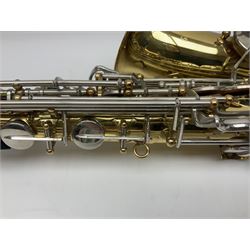 St Louis Alto saxophone, serial no.82437 in John Packer JP Blues 141 carrying case; with two-piece saxophone stand