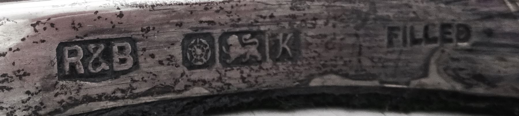 Modern silver five branch candelabra centrepiece, the four extending branches each with removable sconces, surrounding a central candle holder, upon a knopped stem and weighted stepped square foot, with anthemion to each corner, hallmarked Roberts & Belk, Sheffield 1984, H36cm 