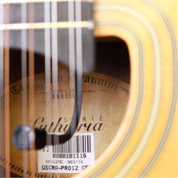 Brazilian Giannini Craviola twelve string acoustic guitar, with Fishman Premium Blend onboard pickup, serial no. 000019116, in fitted hard case