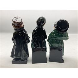 Sixteen Royal Doulton Charles Dickens figures, to include Oliver Twist, Fat Boy, Fagan, Stiggins etc, all with printed marks beneath