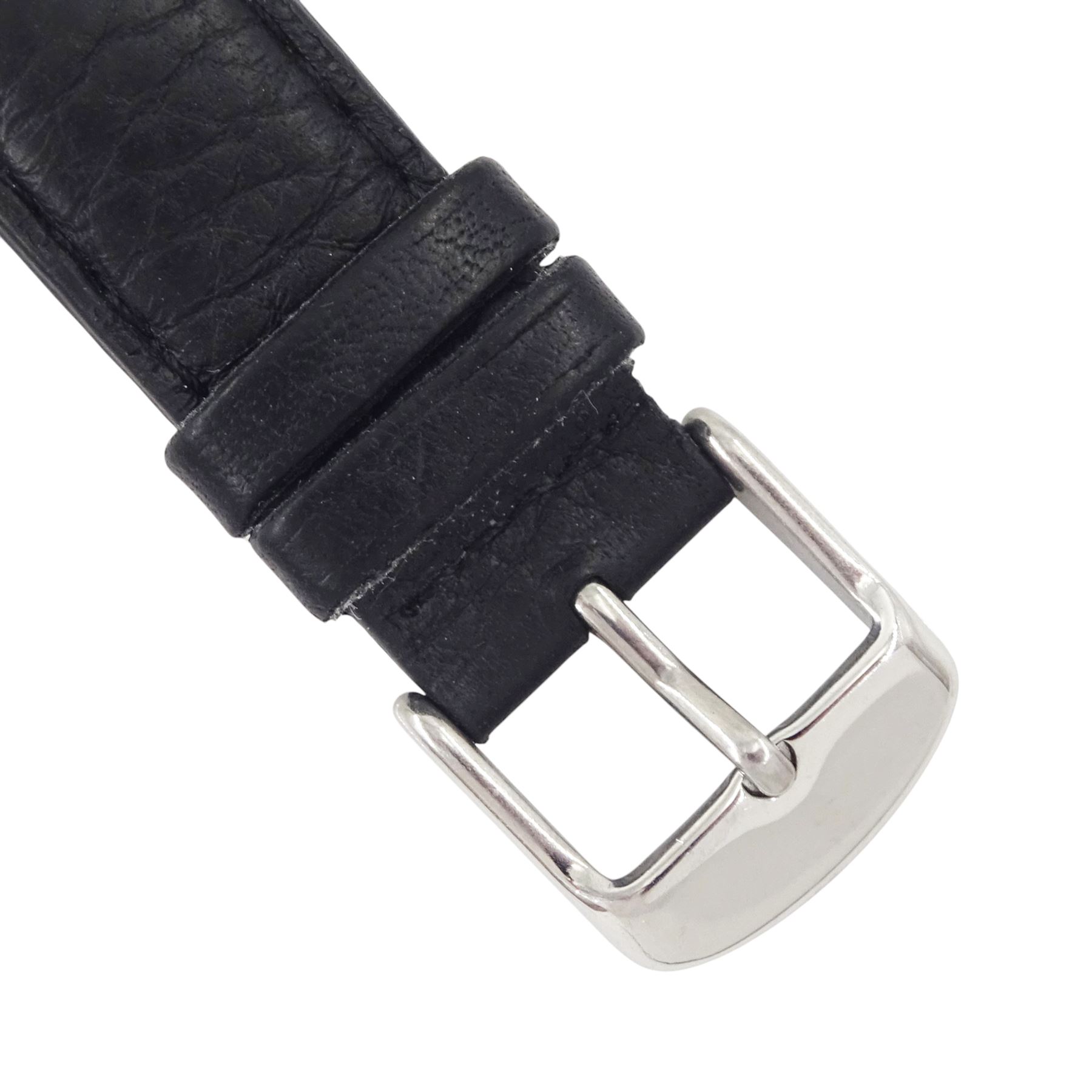 Rolex Oyster Royal gentleman's stainless steel manual wind wristwatch, circa 1951, Ref. 6044, serial No. 720560, on black leather strap