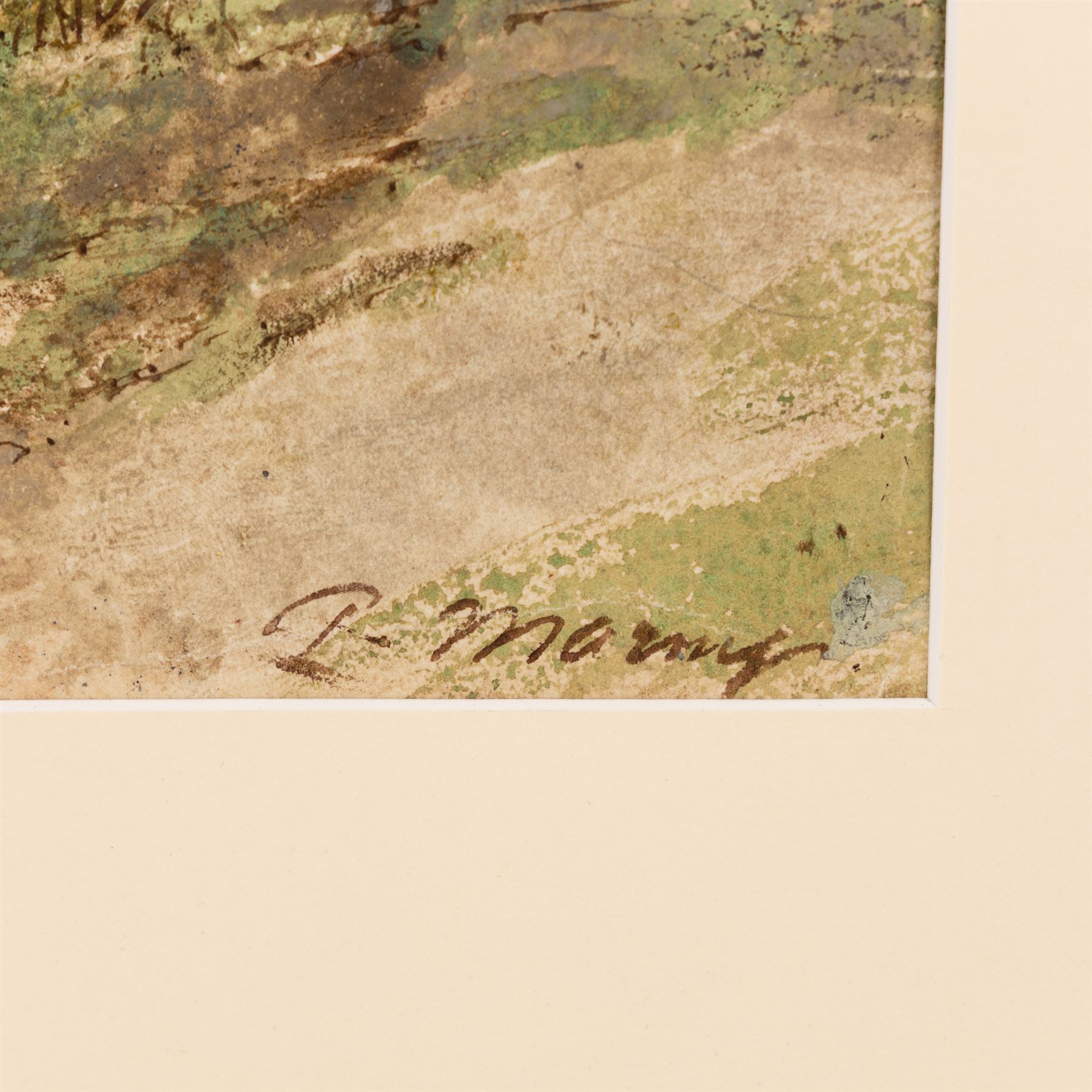 Paul Marny (French/British 1829-1914): Windmill in Rural France, watercolour signed and indistinctly titled 48cm x 34cm