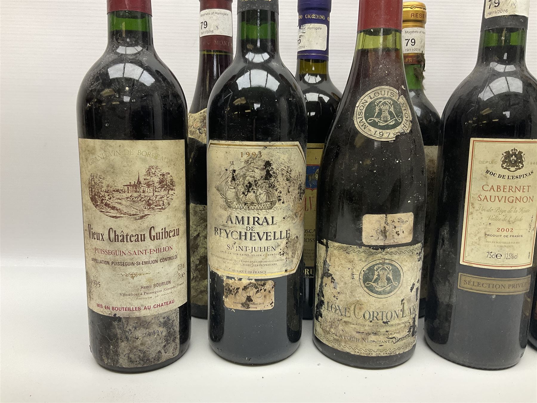 Mixed wine, including Roc de L'Espinas 2002, Cabernet Sauvignon, 2003 Merlot de Carsac, Castillo de Maluenda 1995 Calatayud etc, various content and proof (14)