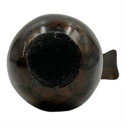 Carl Longworth (1979-); Wren on Ball, bronze sculpture, limited edition 36/175, signed to base H10cm