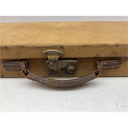 Canvas and leather bound shotgun case, up to 30.5” barrels