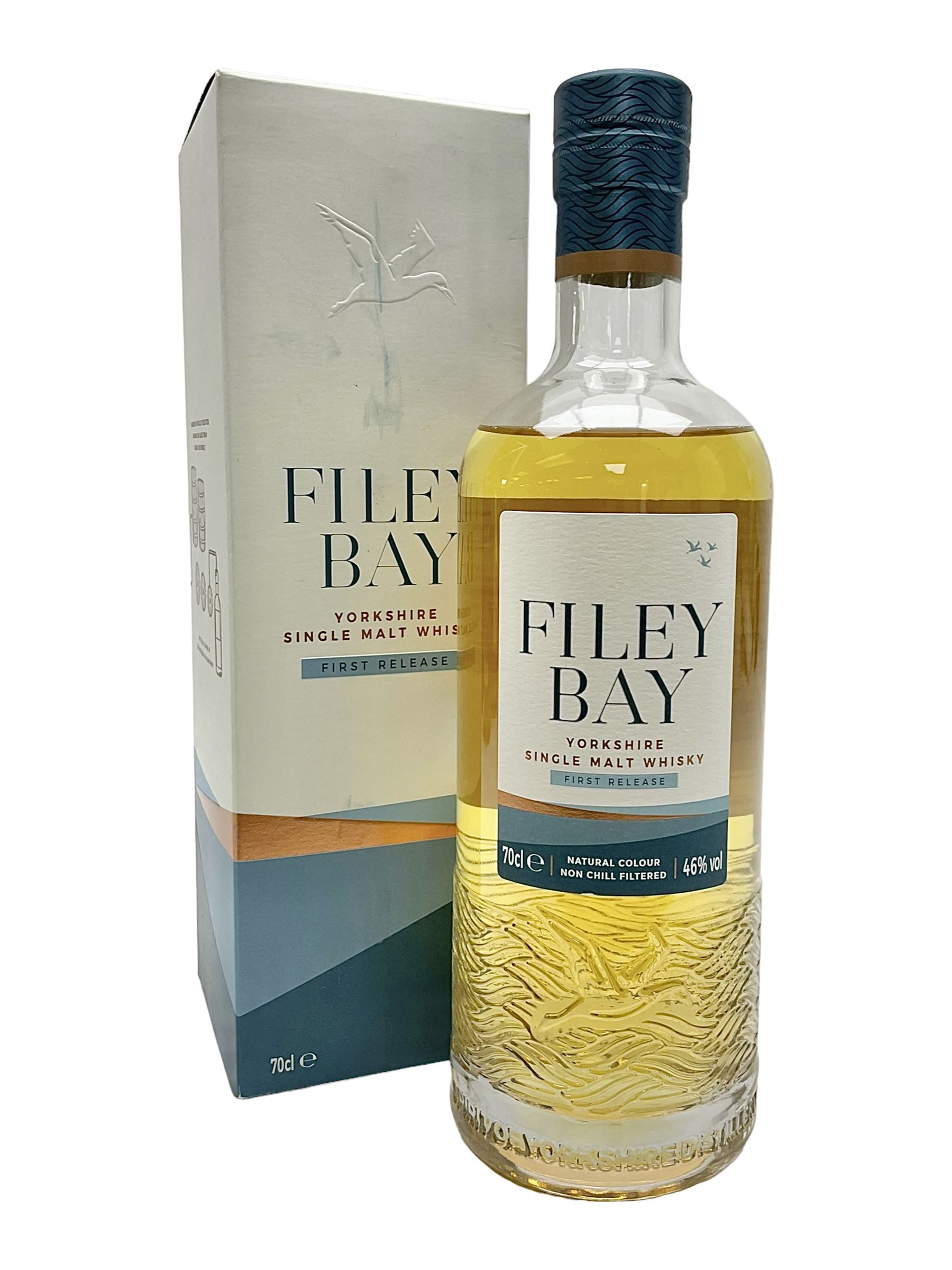 Spirit of Yorkshire Distillery, Filey Bay Yorkshire single malt whisky first release, 70cl, 46% vol, boxed