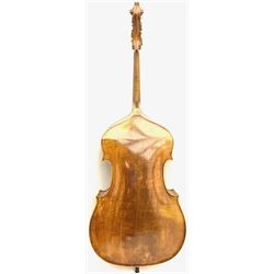 Fine double bass by Albert Volkmann double bass specialist of Schonbach Bohemia c1910, with 110cm (43.25