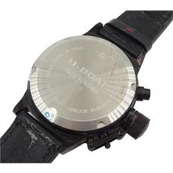 Replica U-Boat Italo Fontana gentleman's quartz wristwatch, on black leather strap