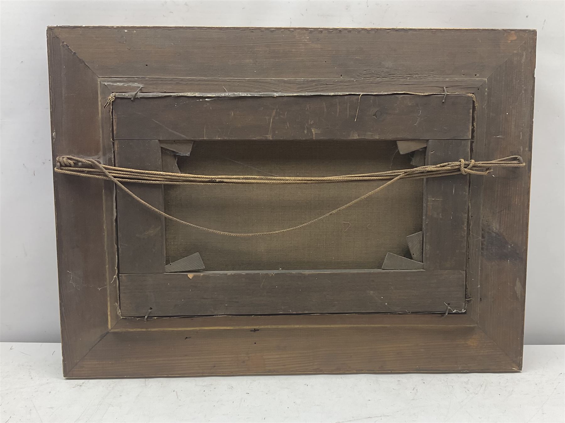 English School (19th/20th century): Rocky Stream, oil on canvas unsigned 25cm x 39cm