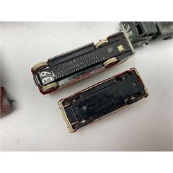 Dinky - sixteen unboxed and playworn die-cast models to include Single Deck Bus, two Atlantean Buses, Ford Transit Van, 10 Ton Army Truck, MGB Sports Car, Telephone Service Van etc 