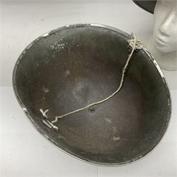 Two air force jackets, together with two helmets and Bamberger Mutzen Industrie German military hat and two others 