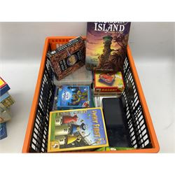 Collect of seventeen games, to include 'Why First', 'Billionaires', 'Mystery Rummy etc, together with other gaming equipment, in two boxes  