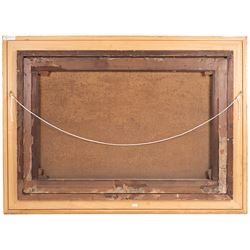 English School (19th Century): Scalby Mills and Monkey Island looking to Scarborough North Bay, oil on canvas indistinctly signed 60cm x 90cm 