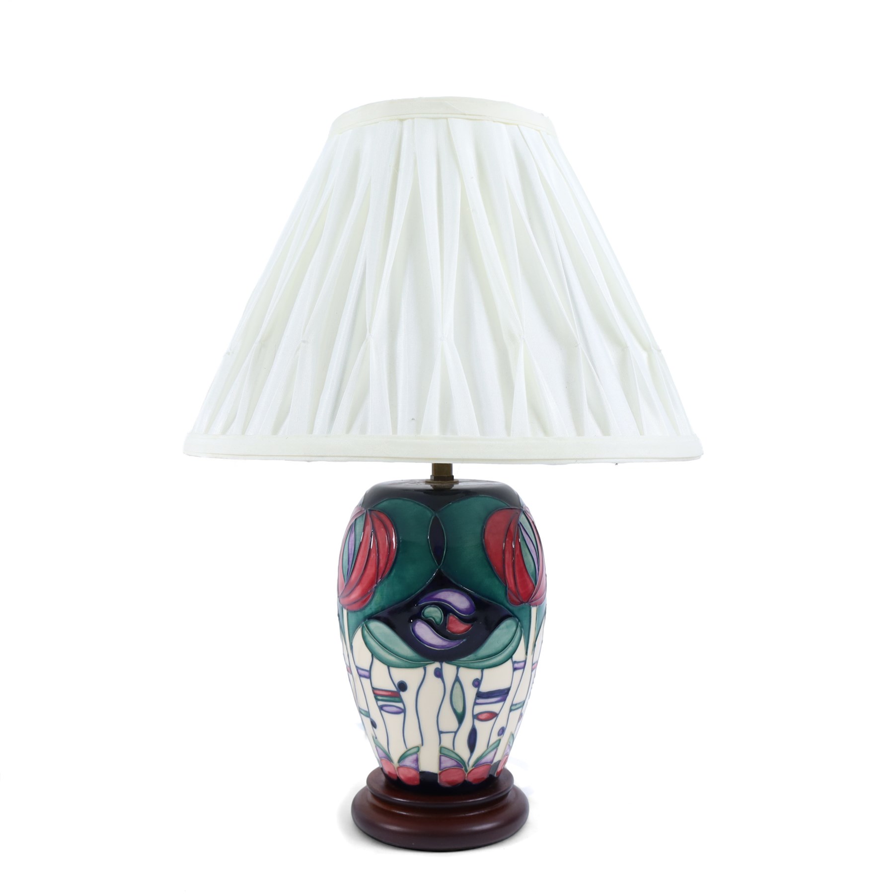 Moorcroft Tribute To Charles Rennie Mackintosh lamp , H42cm