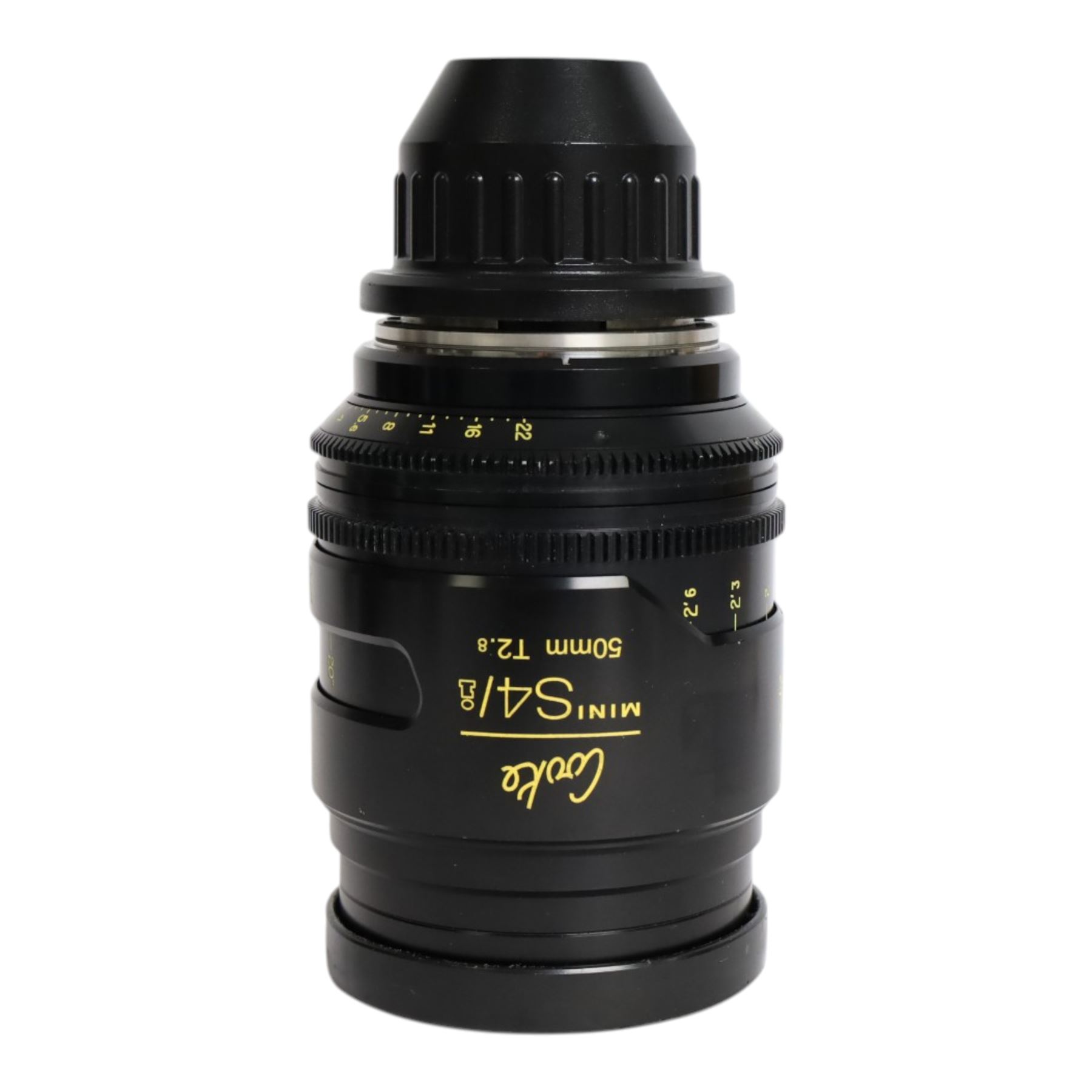 Cooke Mini S4/i 50mm T2.8 prime lens with PL mount, serial no. 8050-0714, with front and back lens caps