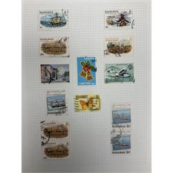 Antigua Queen Victoria and later stamps, including War stamp overprints etc and Bahamas Queen Victoria and later stamps, including Crown Colony, War Charity and other overprints etc, housed on pages