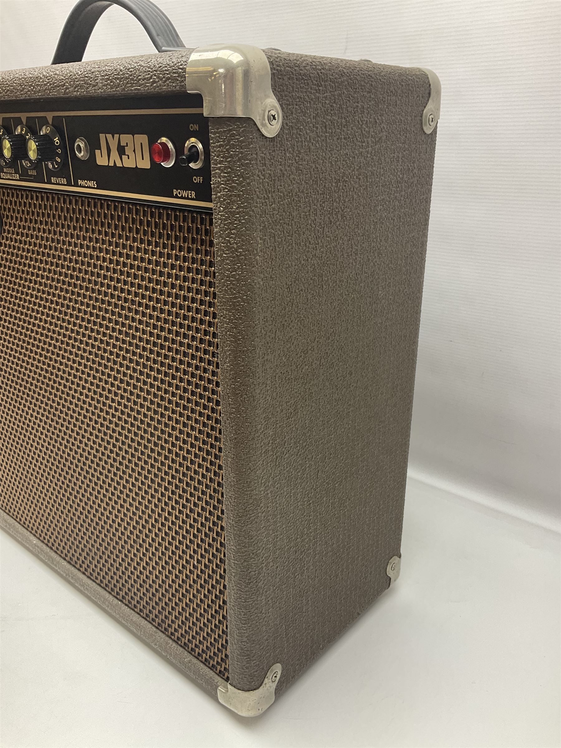Yamaha JX30 guitar amplifier in brown case, serial no.14481; L47cm