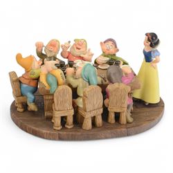 Limited Edition Disney Classics Collection figure group 'Soups On', Snow White and the Seven Dwarves having dinner at a large table, boxed