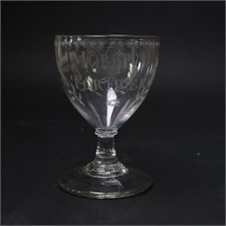 CH SALE 2026 - Early 19th century electioneering glass rummer, circa 1800-1830, the funnel...