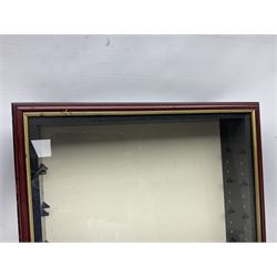 Wall mounting die-cast model display cabinet with glass door and shelves, H80cm, W45cm 