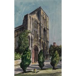 Joseph Ridley Ratcliffe McCulloch RBA (British 1893-1961): Collection of locations across North Yorkshire including 'Scarboro' Castle' and 'Whitby', five mixed media signed dated and titled max 19.5cm x 31.5cm (5) (unframed)