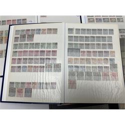 World stamps in nine stockbooks including Queen Victoria and later India, Uganda Kenya Tanganyika, Gibraltar, Canada including some earlier Queen Victoria issues, Gold Coast, Dominica, Bermuda, Barbados, Australia etc, both used and mint stamps stamps seen 
