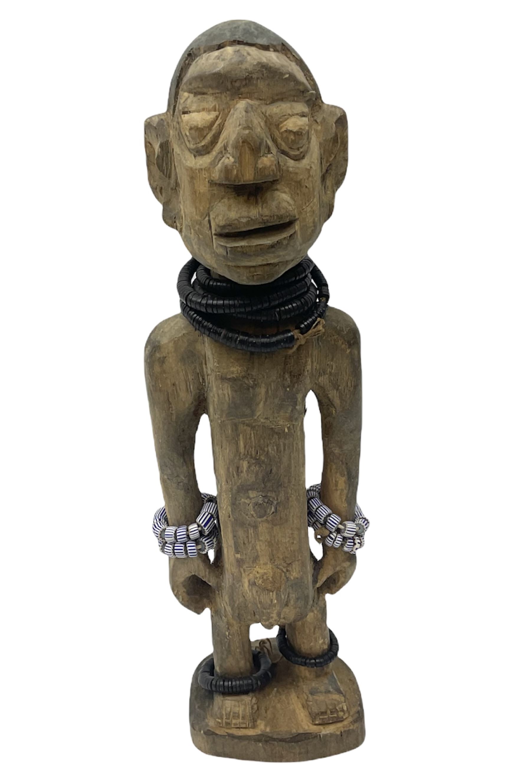 Early 20th century West African Yoruba family wooden figure of Orisha