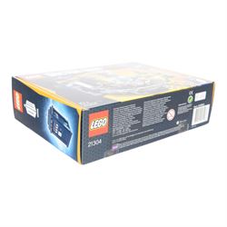 Lego Doctor Who Tardis no. 21304, built with minifigures, box and instructions