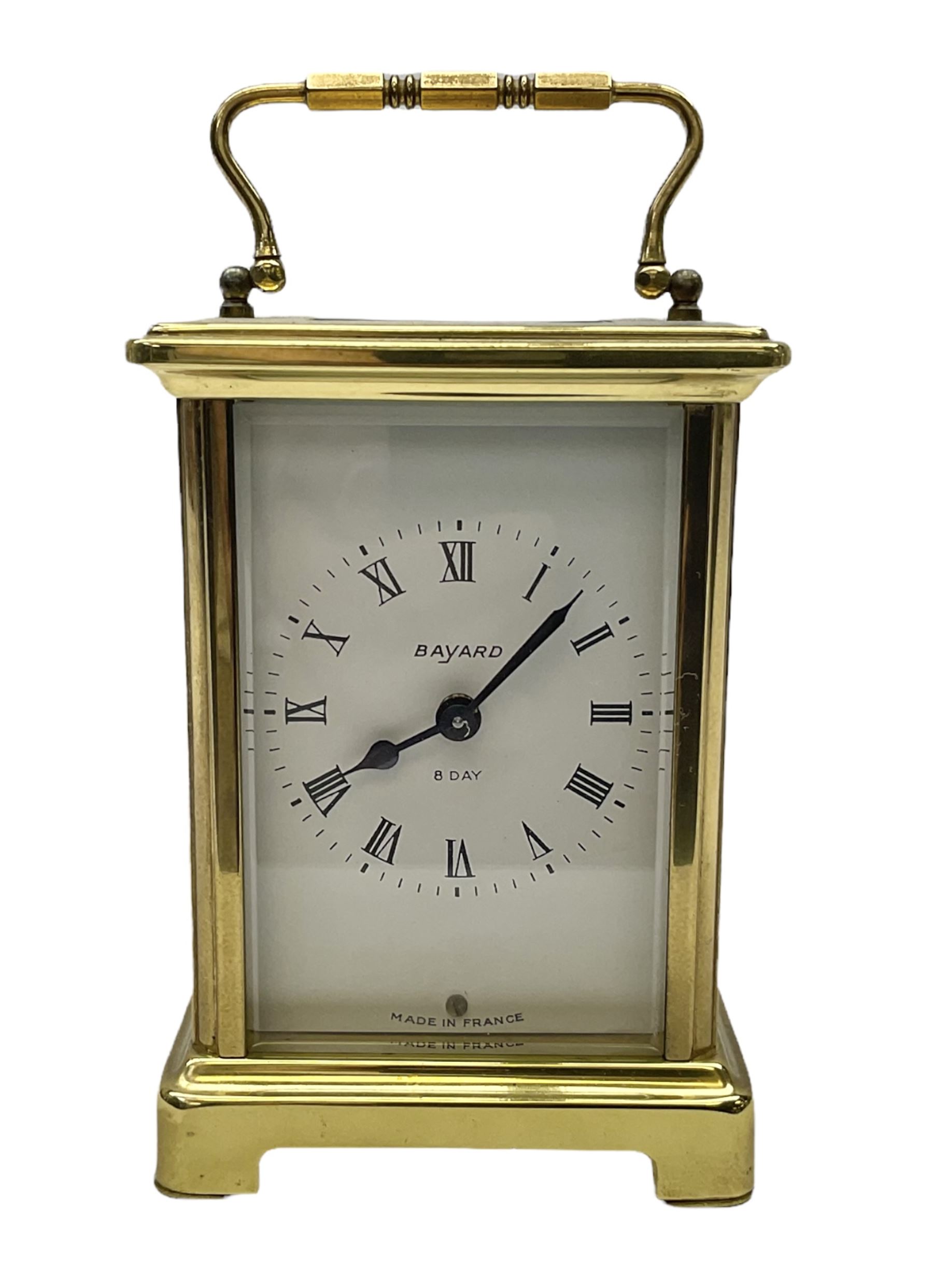 French Bayard carriage clock in brass case H11.5cm
