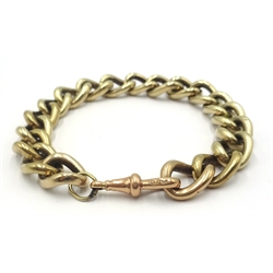 Heavy 9ct gold curb chain bracelet, each link hallmarked approx 71.4gm  