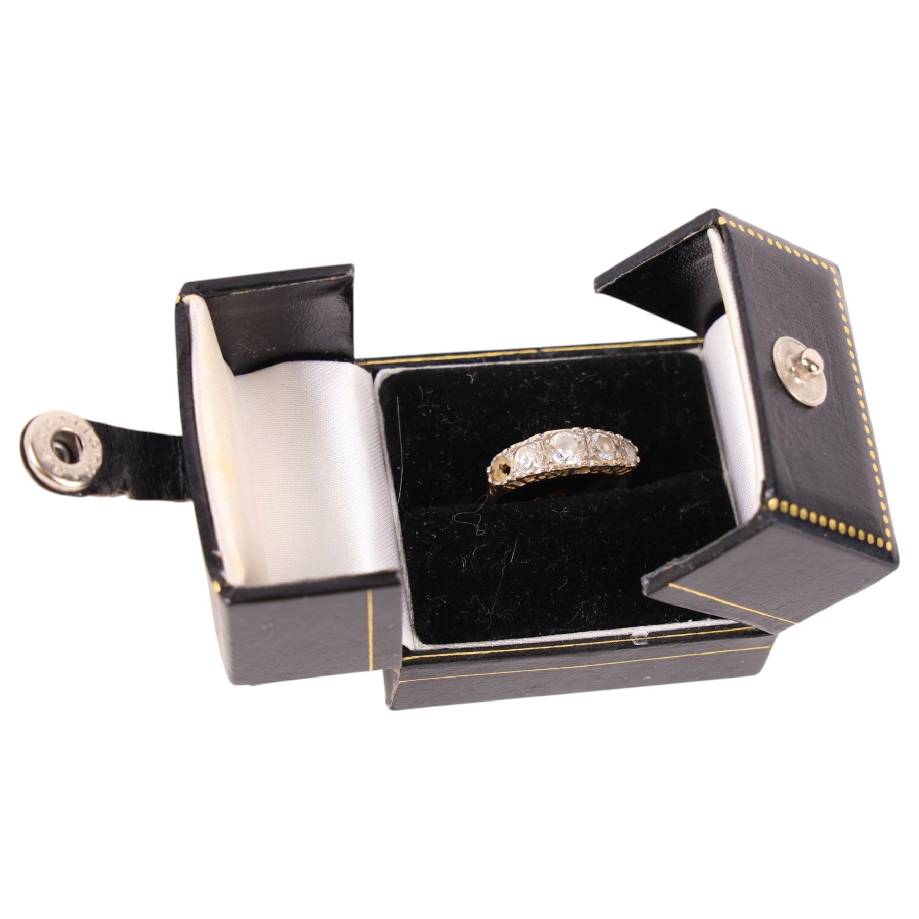 Pair of 18ct gold shirt studs, 9ct gold cz ring, 9ct on silver ring, Oris wristwatch and a pair of gold plated shirt studs 