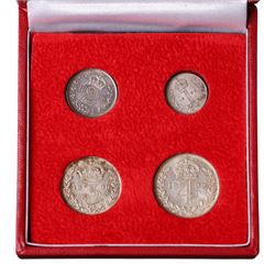Queen Victoria 1899 Maundy silver four coin set, in later fitted case