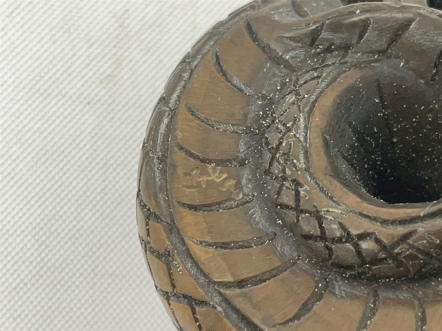 Netsuke in the form of a snake, signed to base