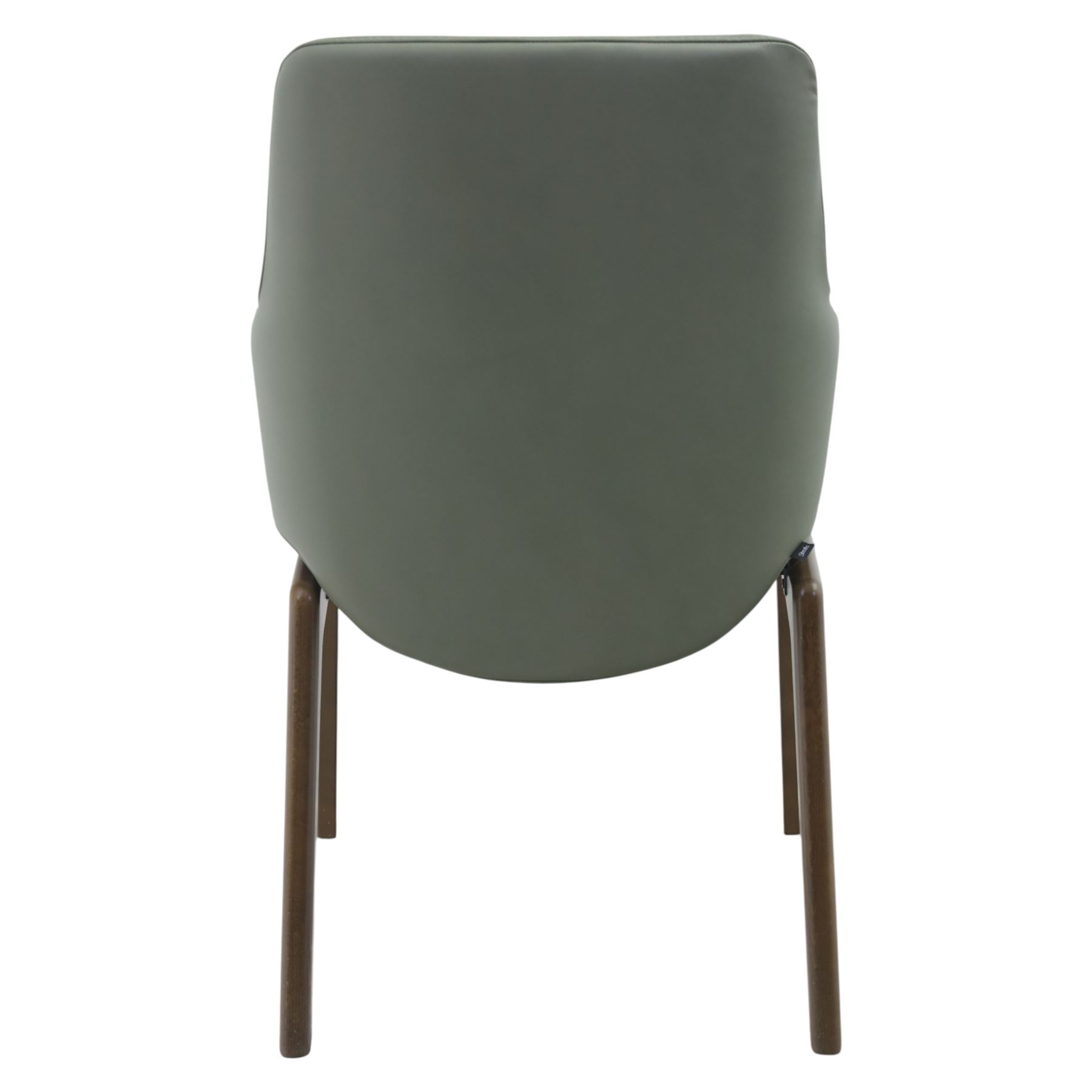 Ekornes Stressless - 'Laurel' reclining dining or office chair, upholstered in Thyme green leather with D100 walnut frame
Seat height: 49cm