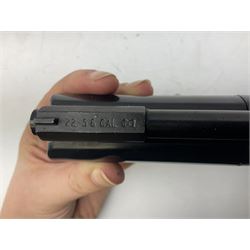 Webley Tempest .22 air pistol with top lever action L26cm; in original box with tin of pellets