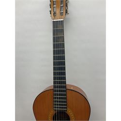 Spanish Almeria acoustic guitar, together with a P style bass guitar, guitar stand and a collection of mostly country music vinyl records