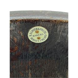 R. Alister & Co. Ltd of Dursley - early 20th century coopered oak barrel stick stand