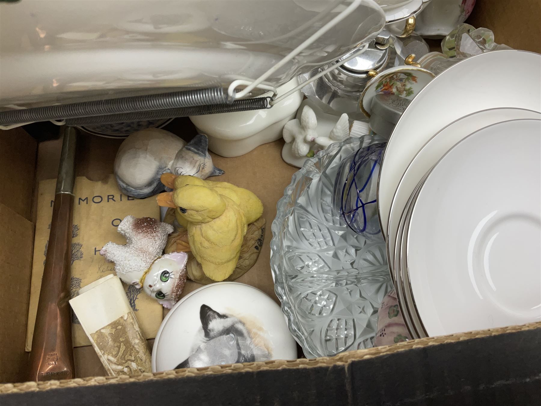 Royal Doulton langdale platinum, together with other ceramics, in two boxes 