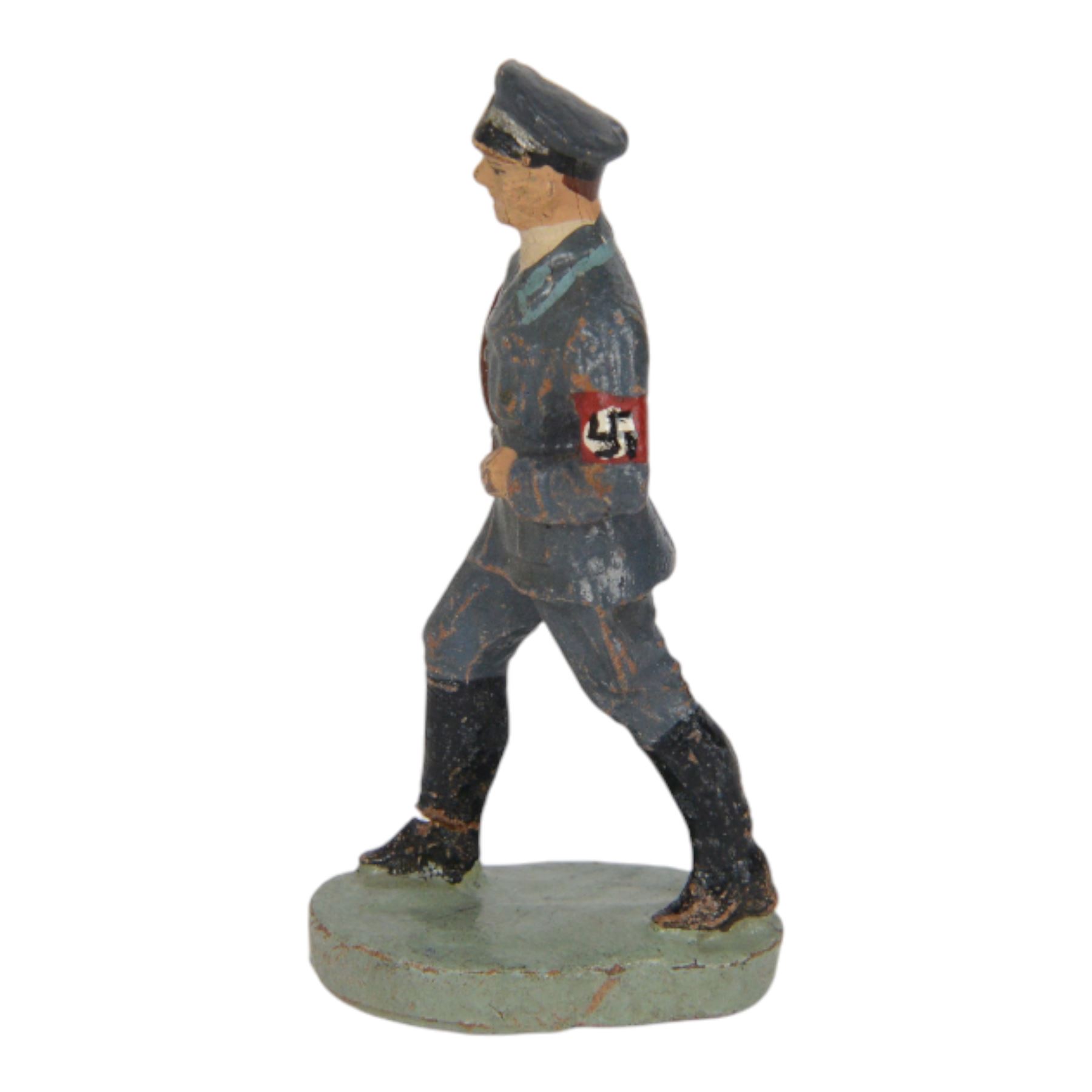 Elastolin DLV Standard Bearer together with DLV officer marching and Allgemeine SS man in greatcoat
