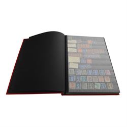 Great Britain stamps, Queen Victoria and later, including QV penny black with partial red MX cancel and three good margins, King Edward VII overprints, Queen Elizabeth II pre-decimal issues, many Queen Elizabeth II mint decimal stamps, etc, housed in four folders and one album